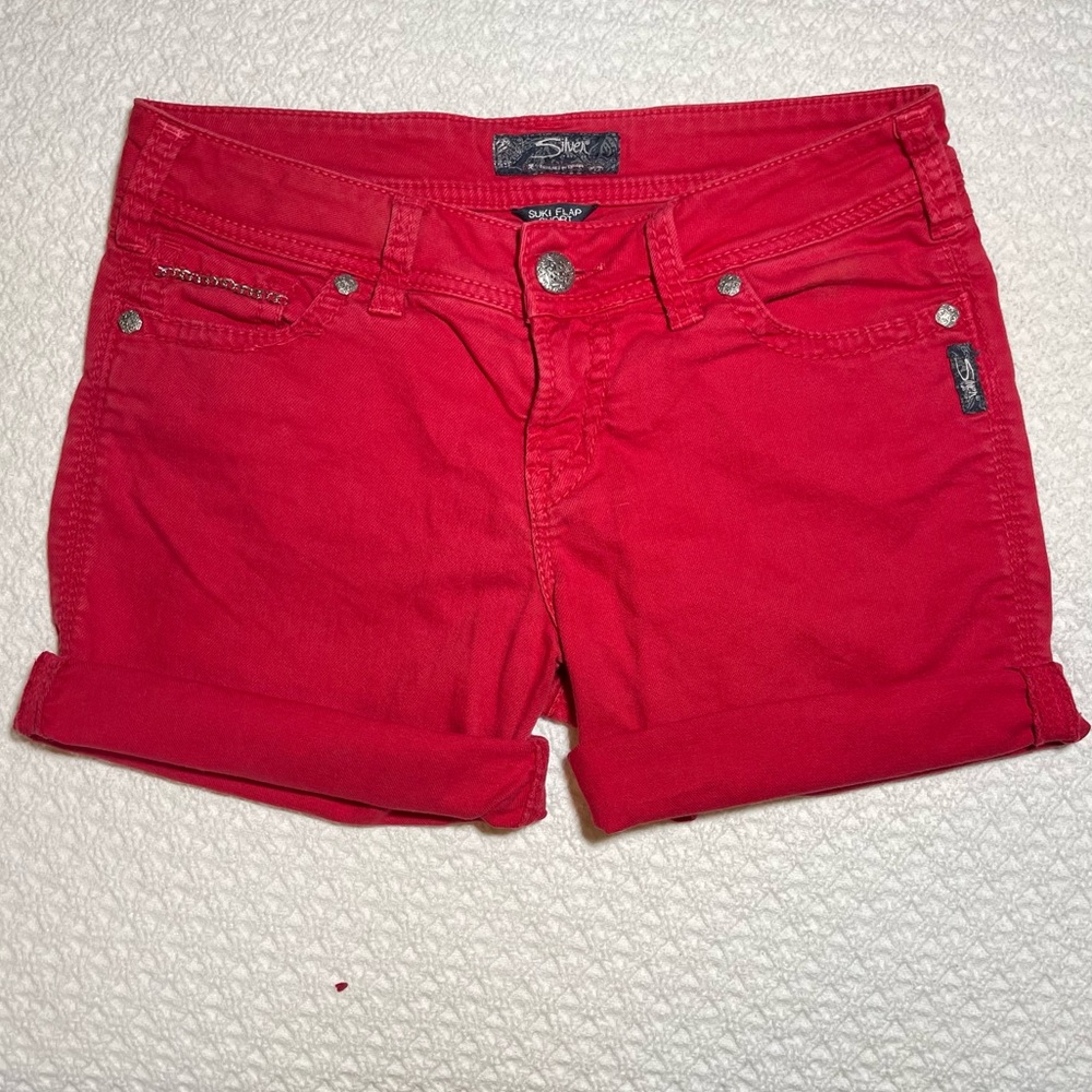 Red Silver Shorts